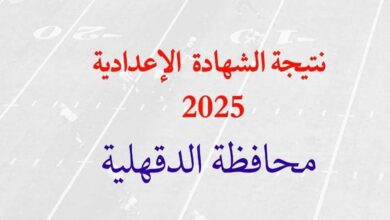 نتيجة الشهادة الاعدادية محافظة الدقهلية 2025