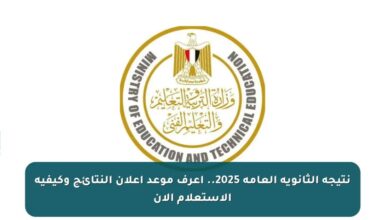 "رسميا" .. متى موعد نتيجة الثانوية العامة 2025 في مصر؟ ورابط الاستعلام